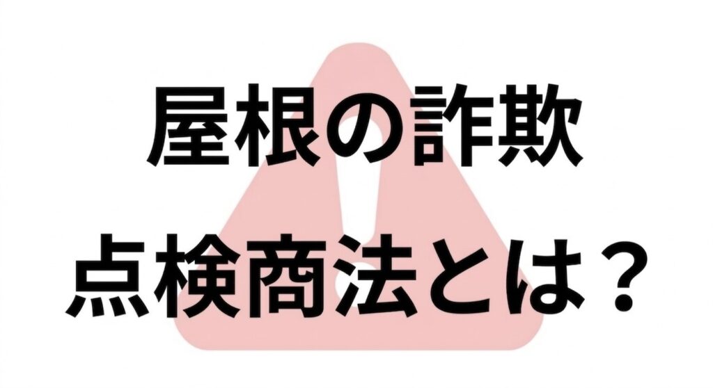 屋根の詐欺｜点検商法とは？