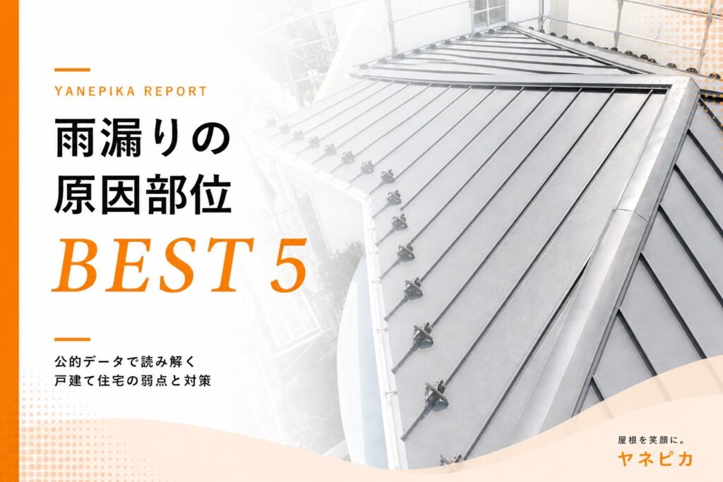 【知らないと損】雨漏り屋根修理の前に｜原因の95%はこの5箇所｜国交省データで判明した戸建ての弱点【2025年最新】