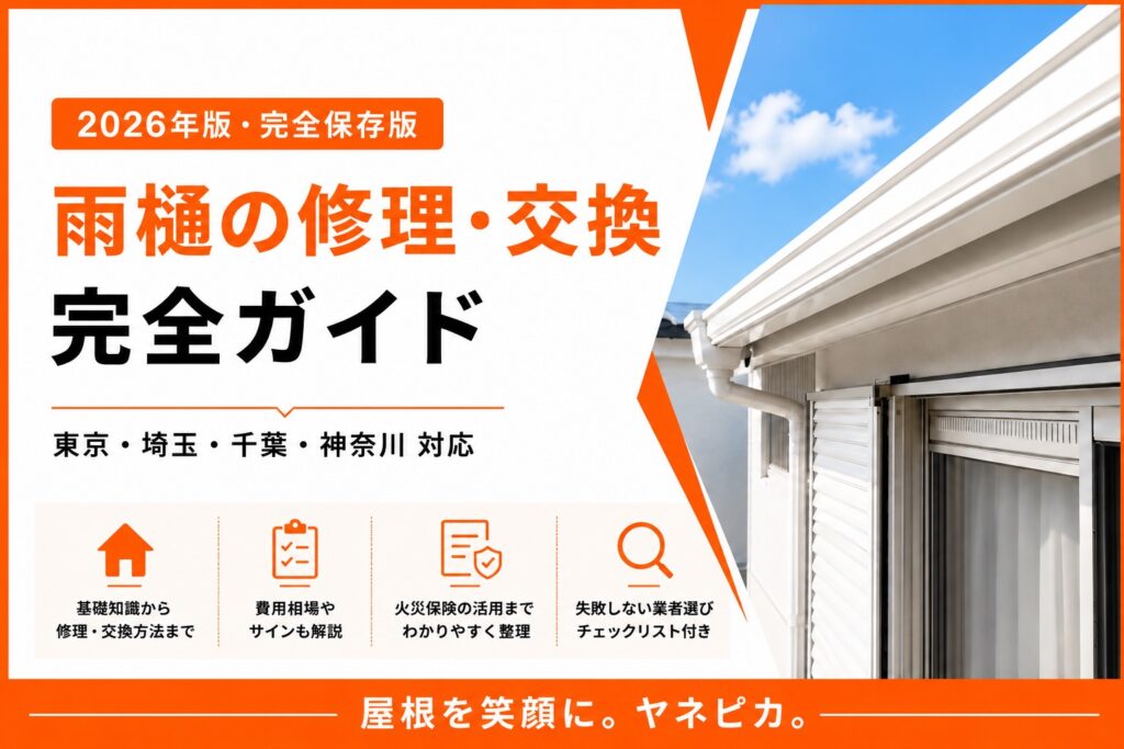 【東京・埼玉・千葉・神奈川】雨樋修理の適切な時期と費用は？プロが教える雨樋完全ガイド