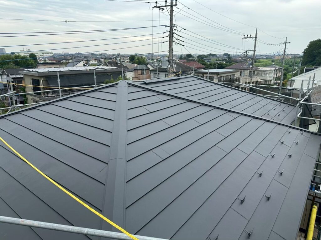 寄棟屋根の完成状態